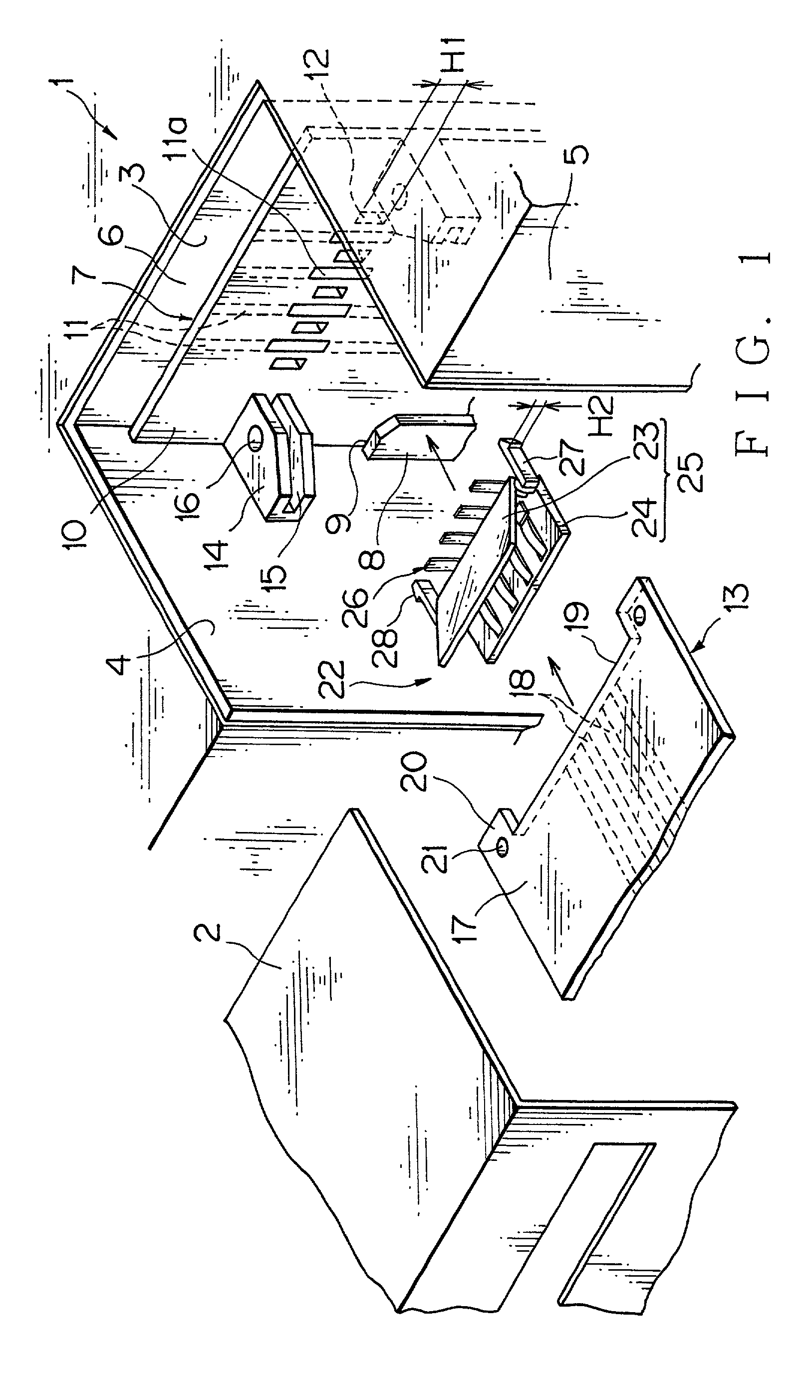 Connector and a connecting structure of circuit boards therewith