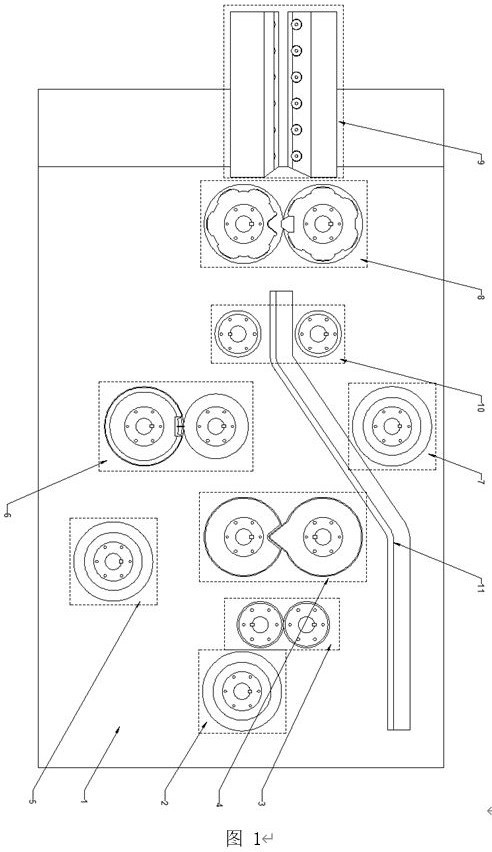 Multi-layer composite board frame with built-in supporting ribs and manufacturing equipment of multi-layer composite board frame