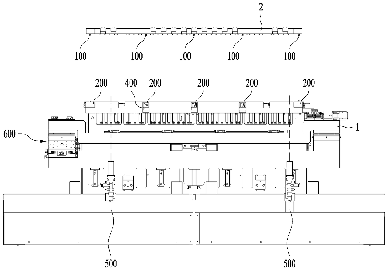 Clamping device of probe unit used for display panel detection