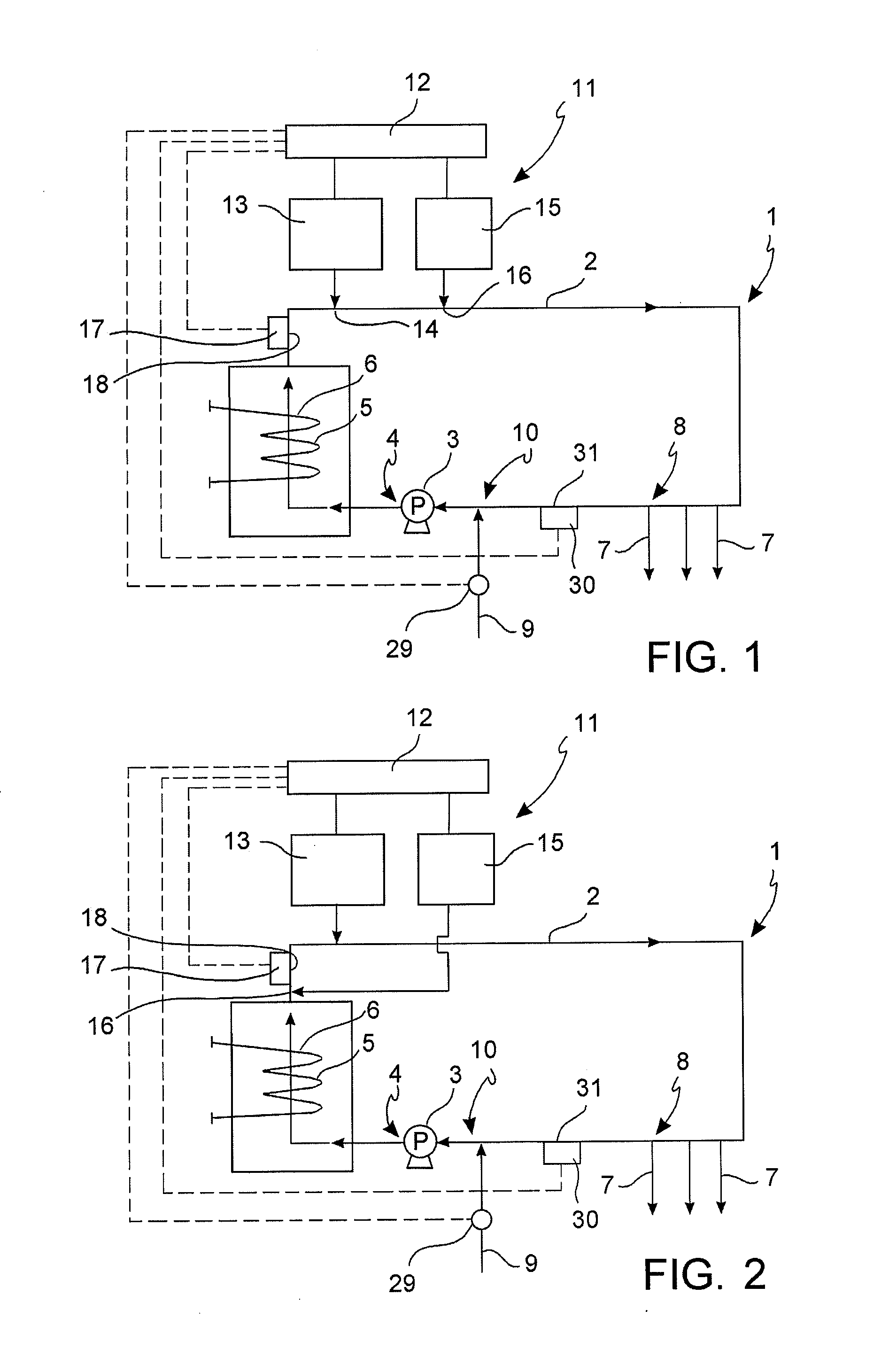 Hot sanitary water system and method for disinfection of hot water