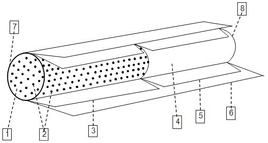 Spice composite particle filter stick and preparation method thereof