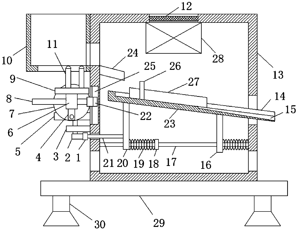 A cost-saving edible fungus direction sorting device