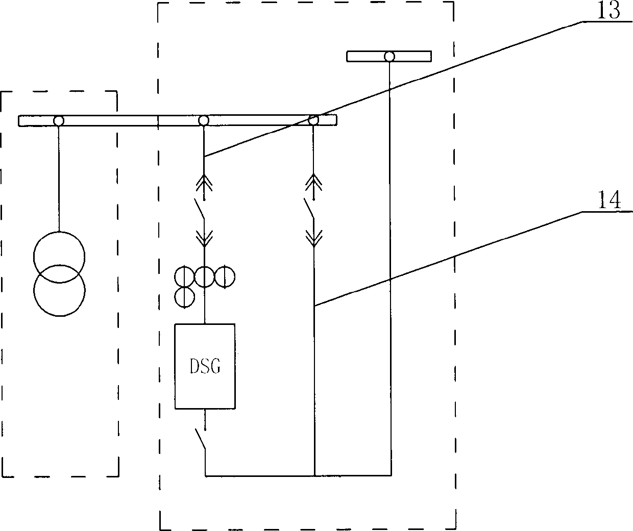 Intelligent power-saving inlet wire main cabinet