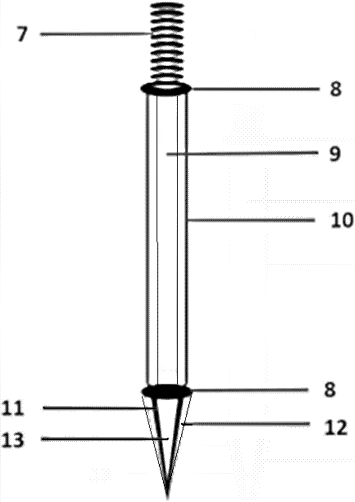 Acupuncture needle-based working electrode electrochemical sensor for detecting trace heavy metals