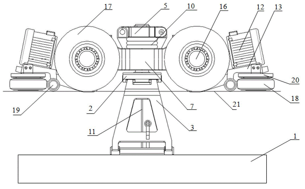 Suspension type monorail vehicle bogie