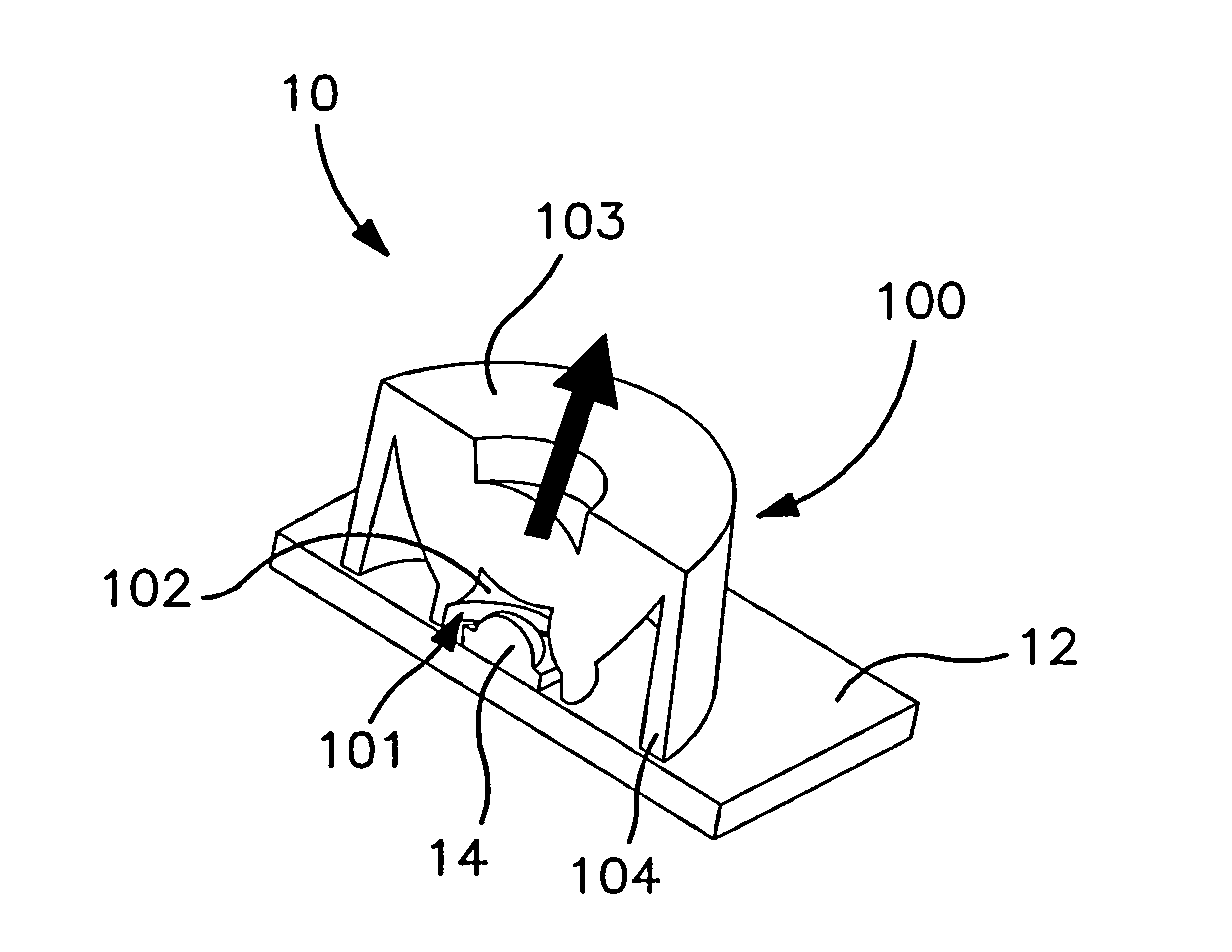 Illuminating optical lens for light emitting diode (LED)