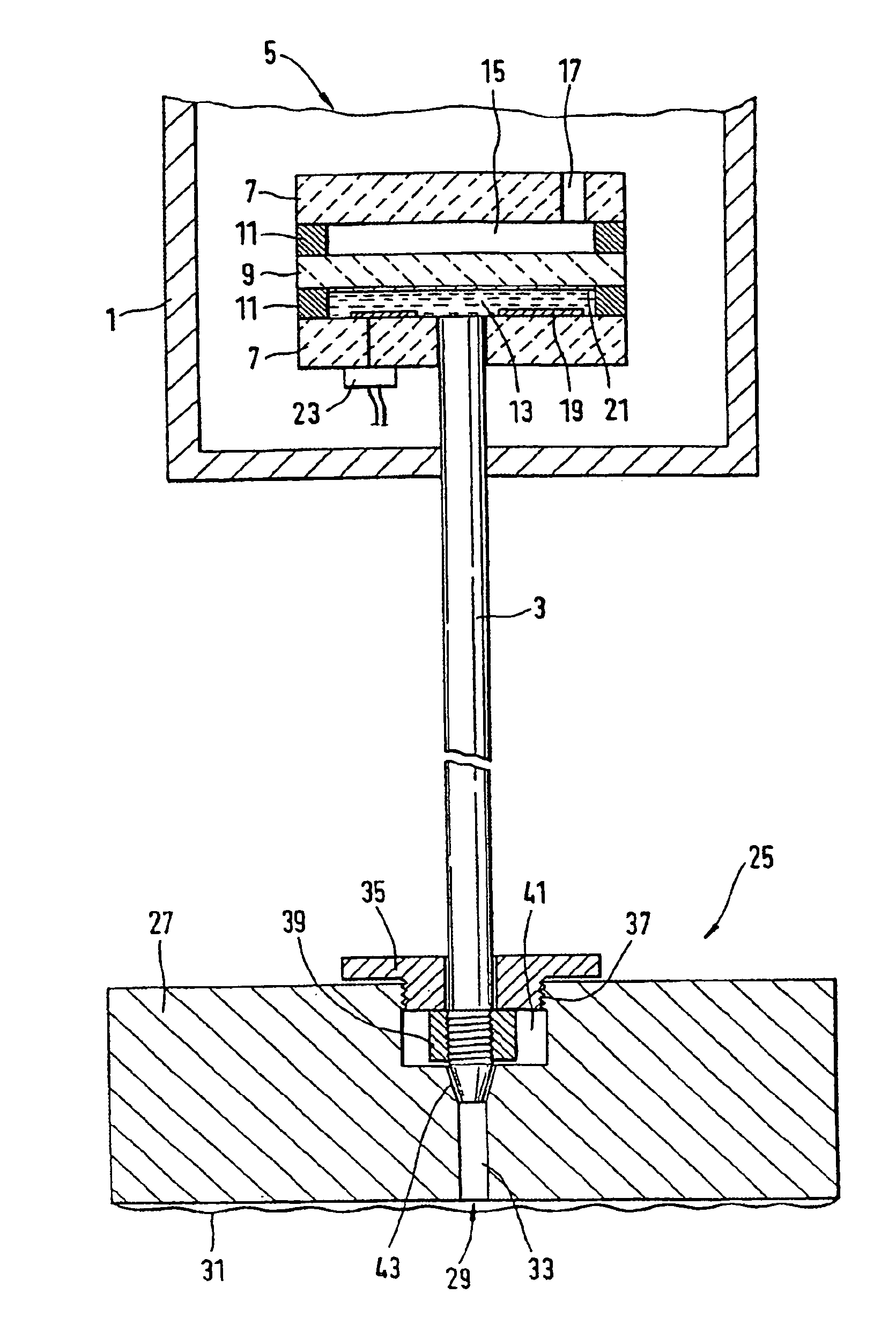 Pressure measuring arrangement