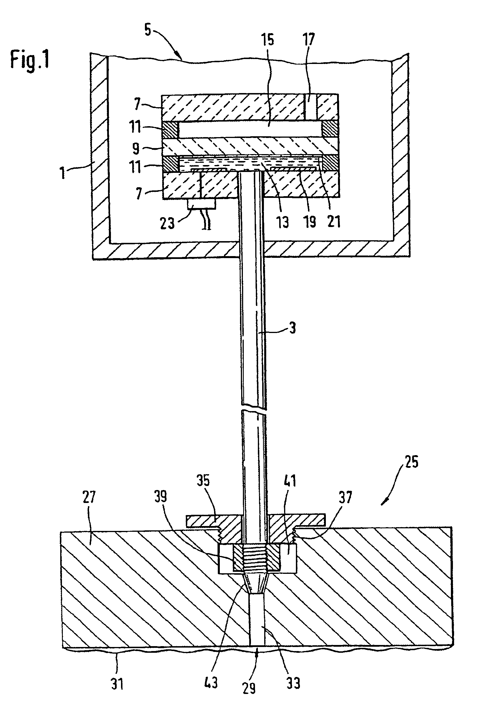 Pressure measuring arrangement