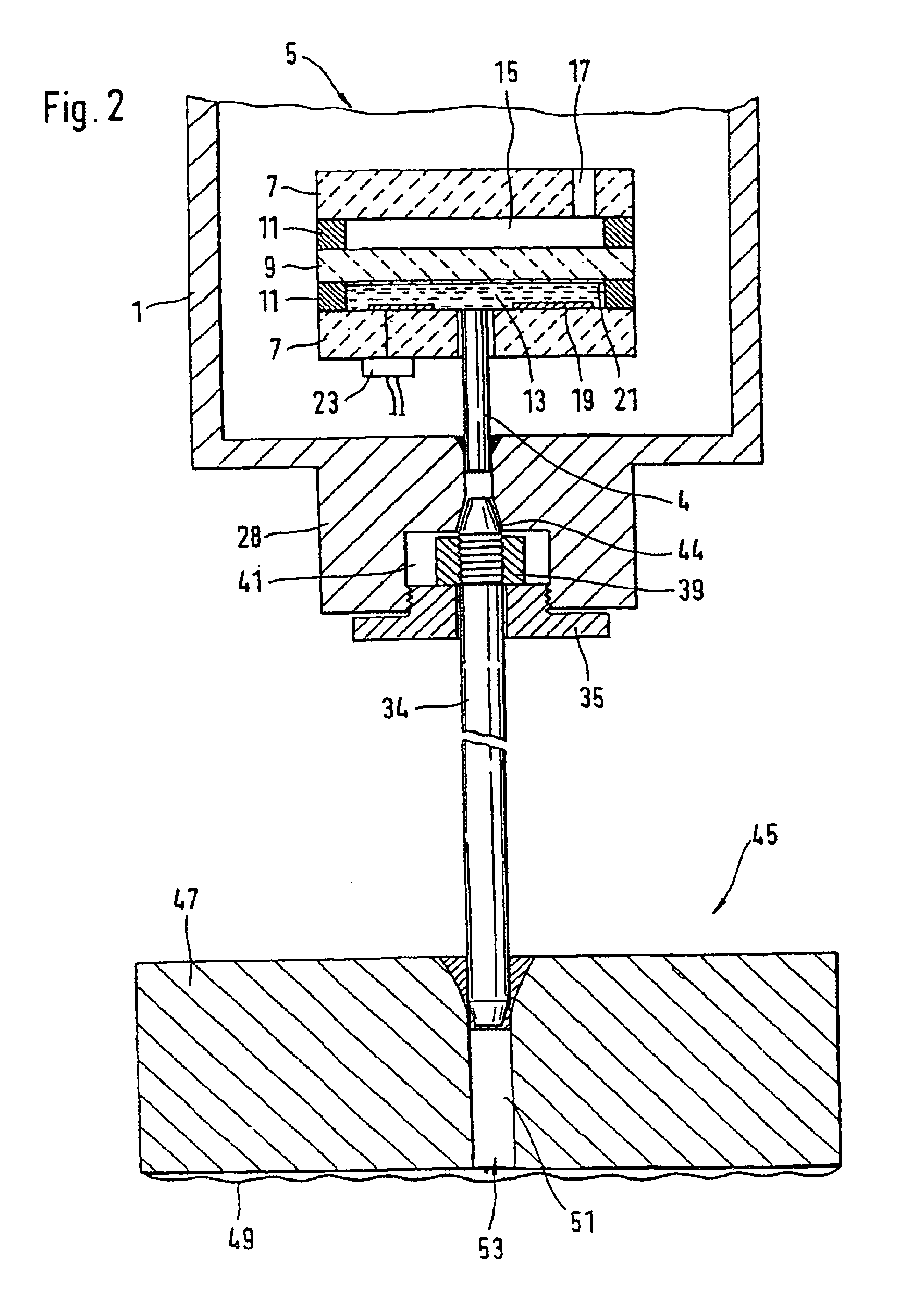 Pressure measuring arrangement