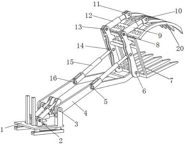 Small-scale high-load sliding type wood forklift with multi-unit linear driving function