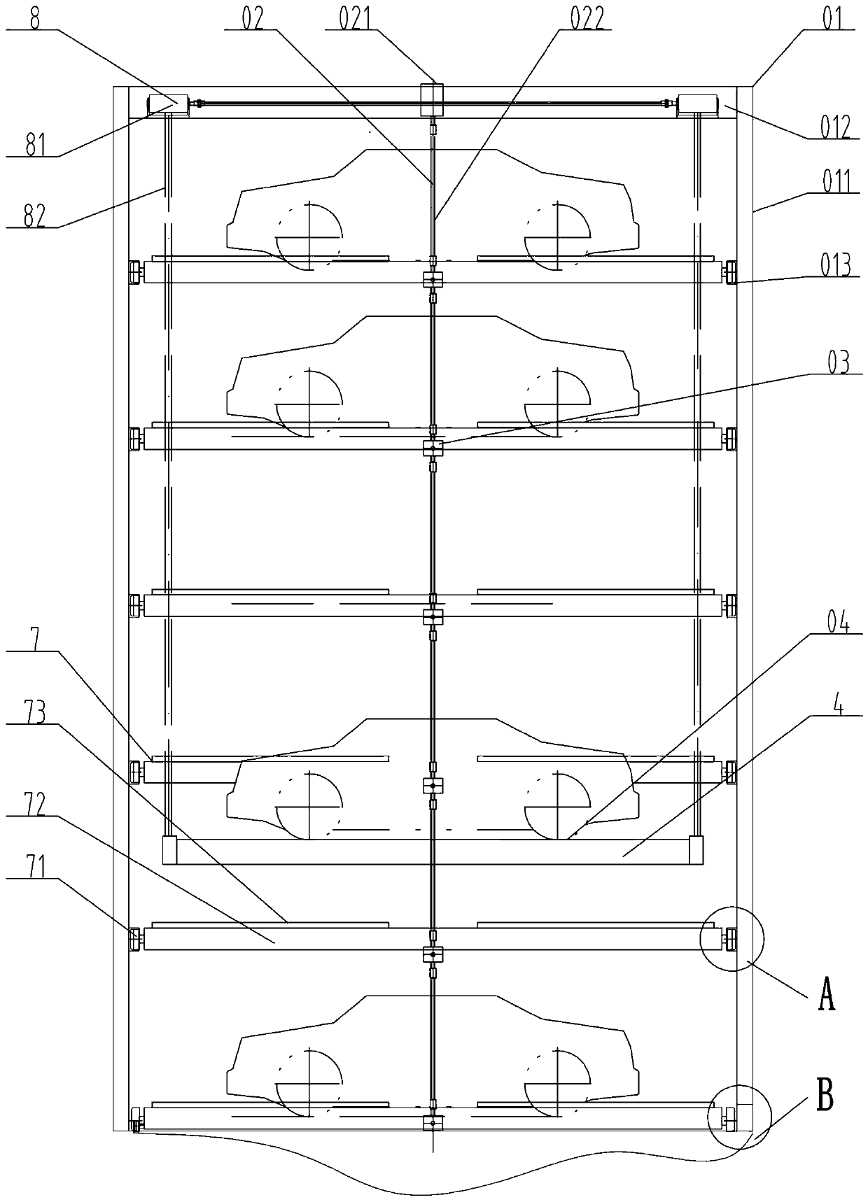 Novel lifting translation three-dimensional garage