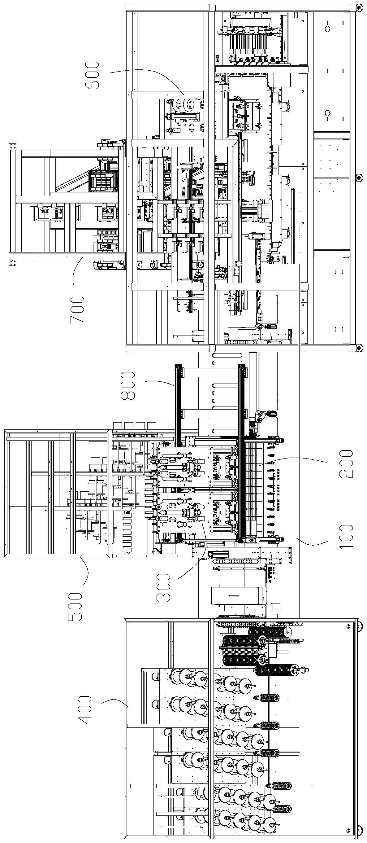 Main grid-free solar cell piece welding device