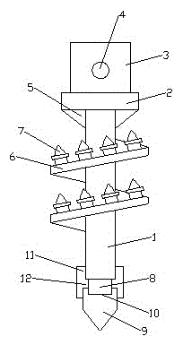 Reinforced concrete rotary drill bit