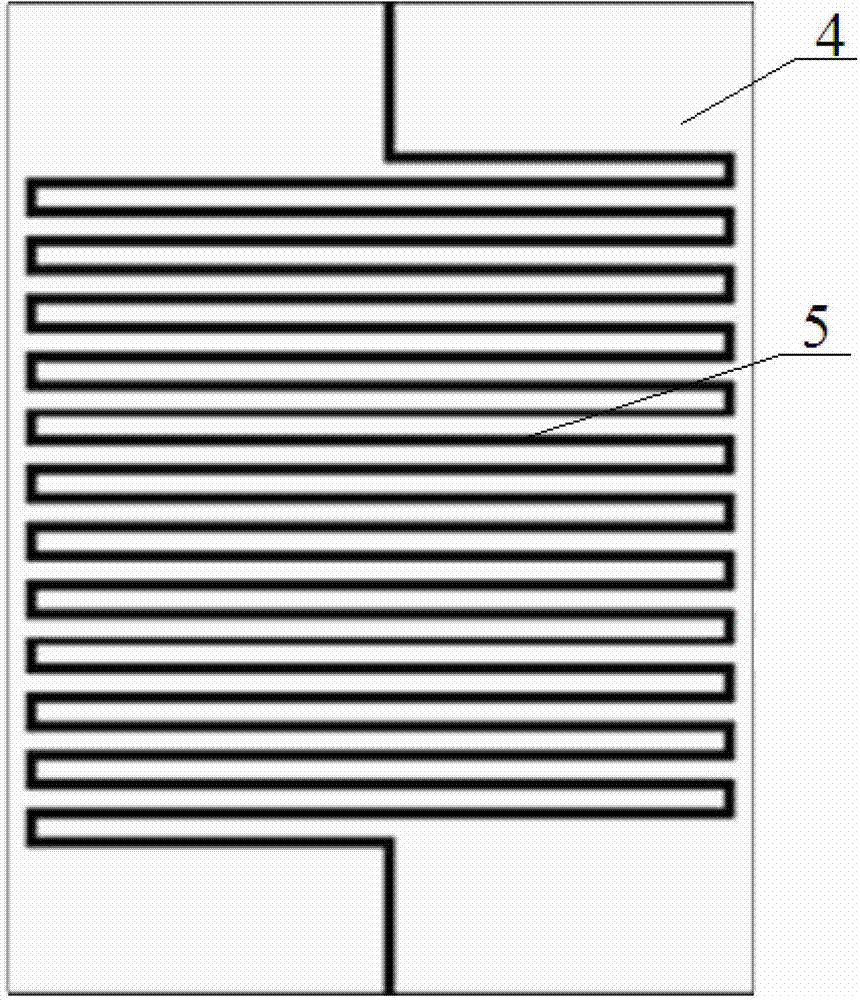 Impedance type nickel film heatmeter based on laser etching method and manufacturing method thereof