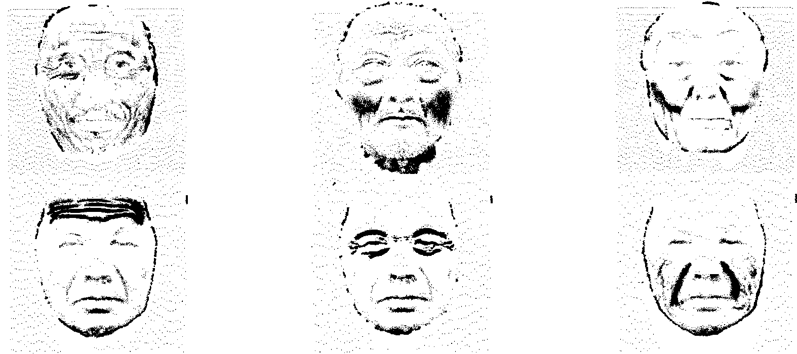 Human face image age changing method based on average face and aging scale map