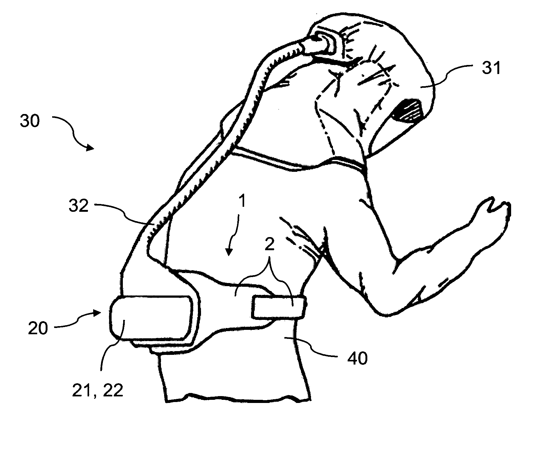 Carrying system for a blower filter device, blower filter device as well as blower filter system