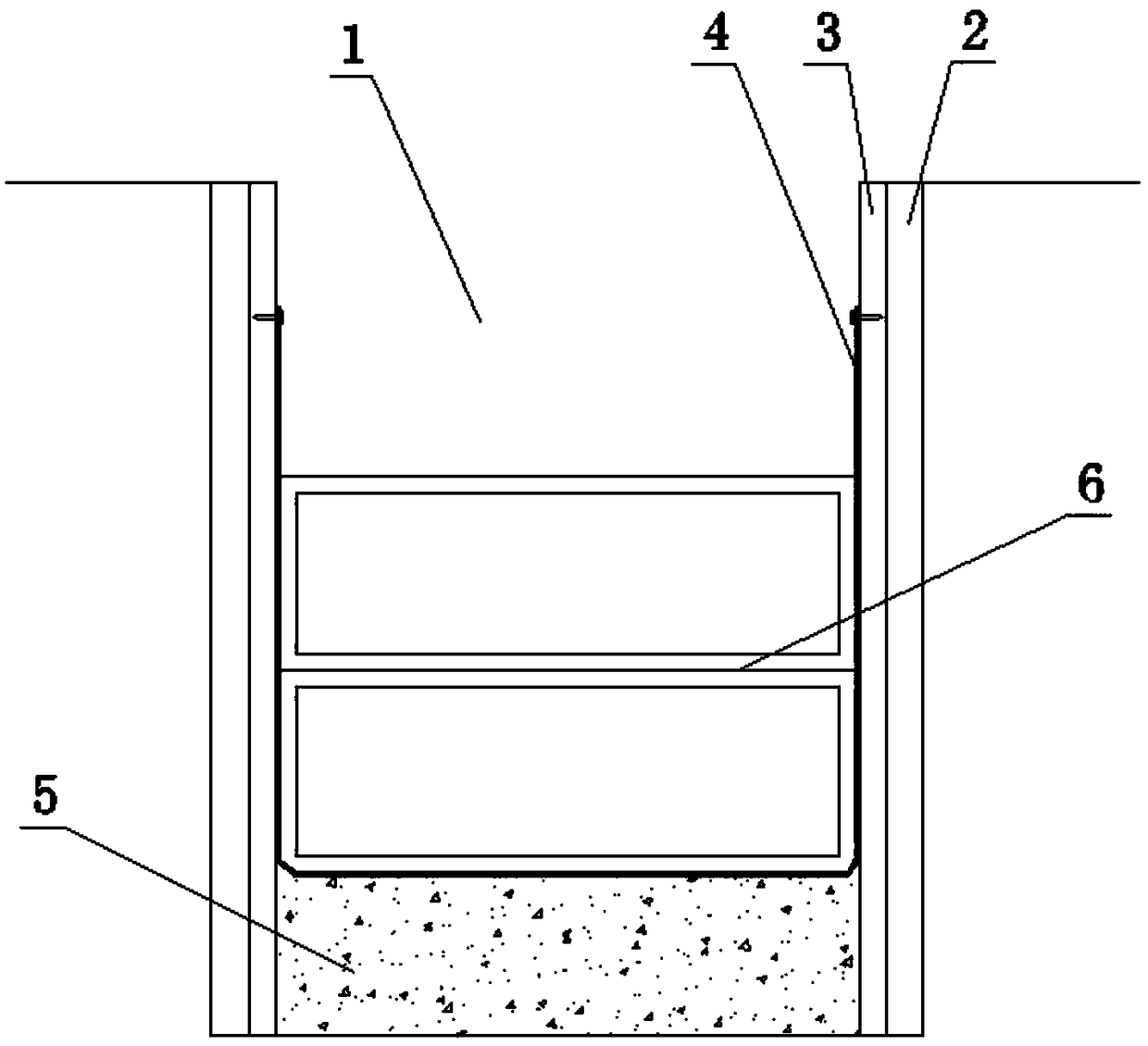 Multi-layer pipe rack structure of deep pipe rack foundation pit and construction method of multi-layer pipe rack structure