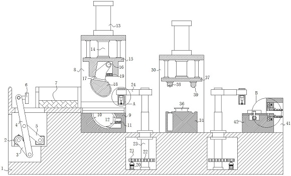 Heart-shaped clamping ring machining equipment with automatic assembling function