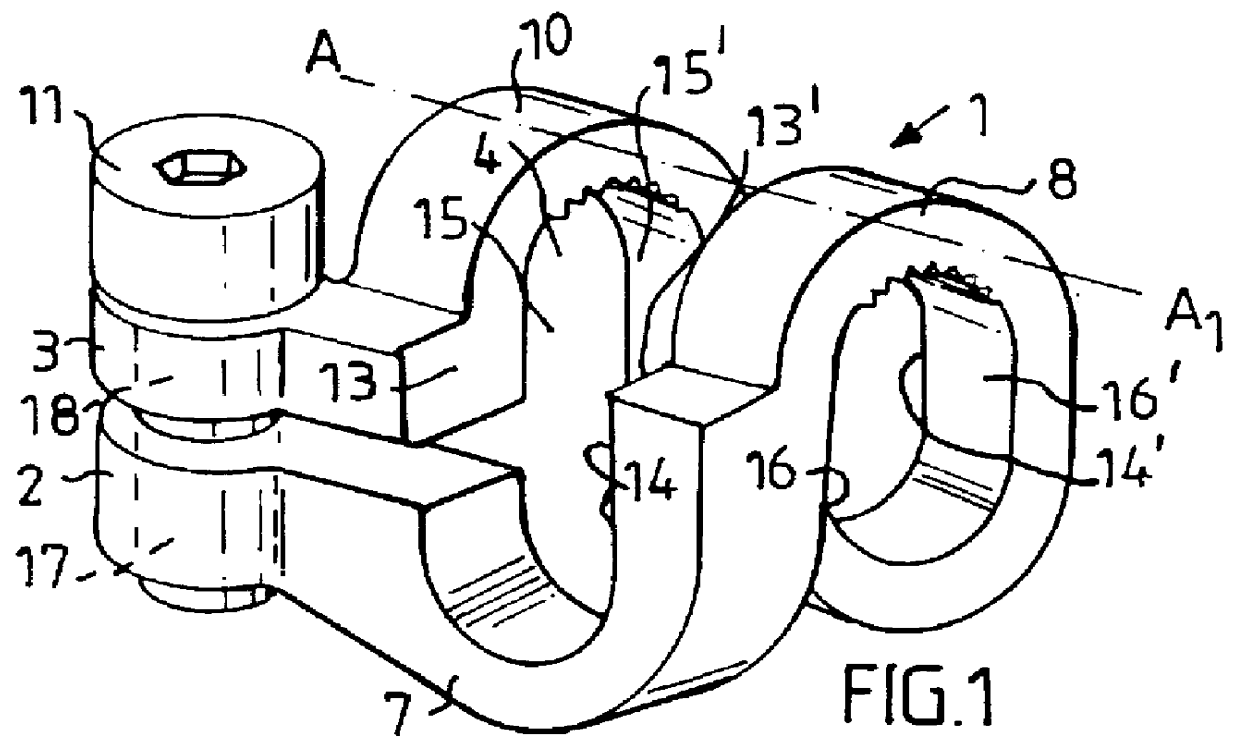 Device for fixating and adjusting the positions of vertebrae in vertebral surgical operations