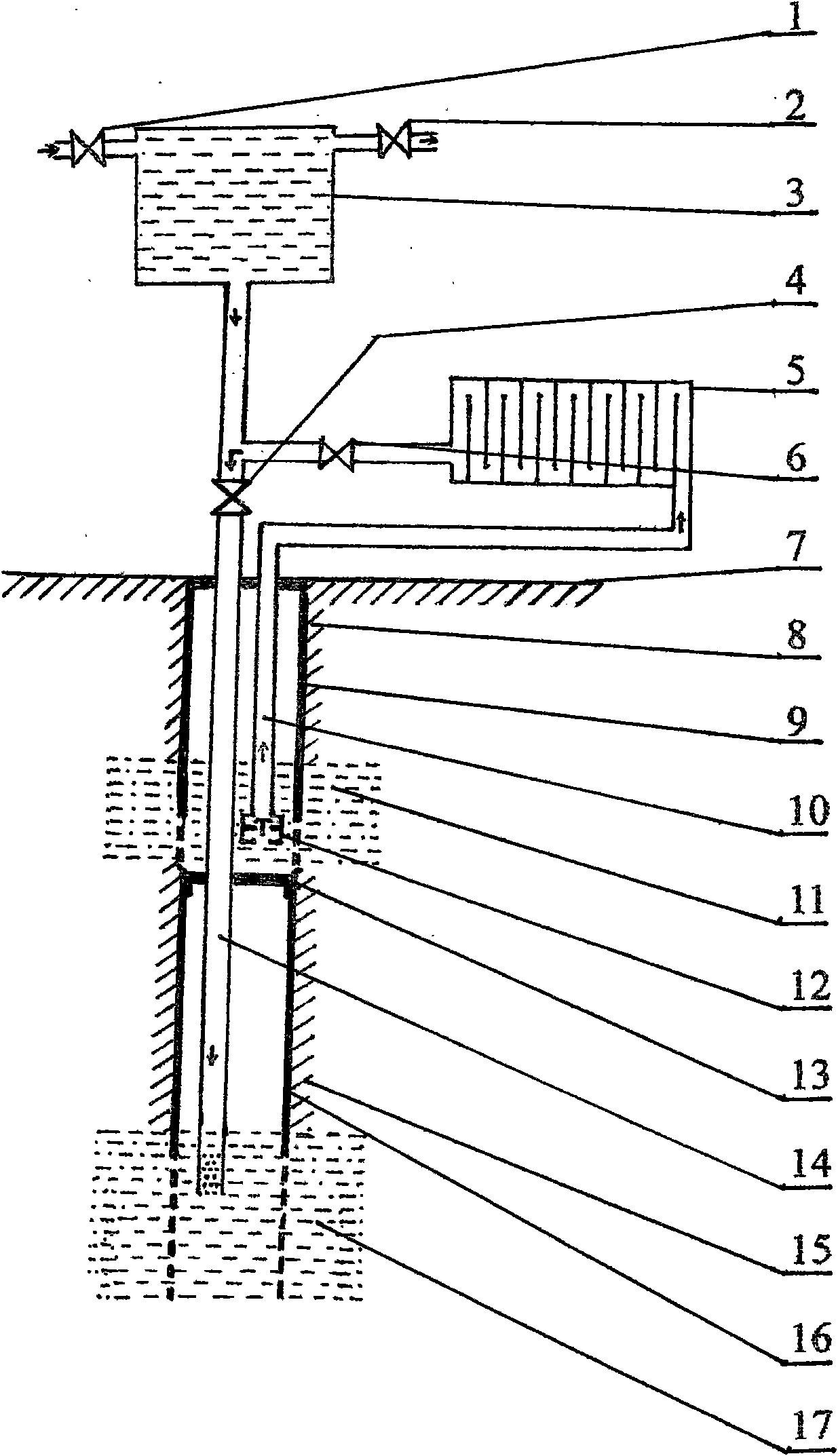 Automatic heat exchange system for well water