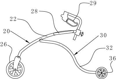 A walking aid for standing and sitting