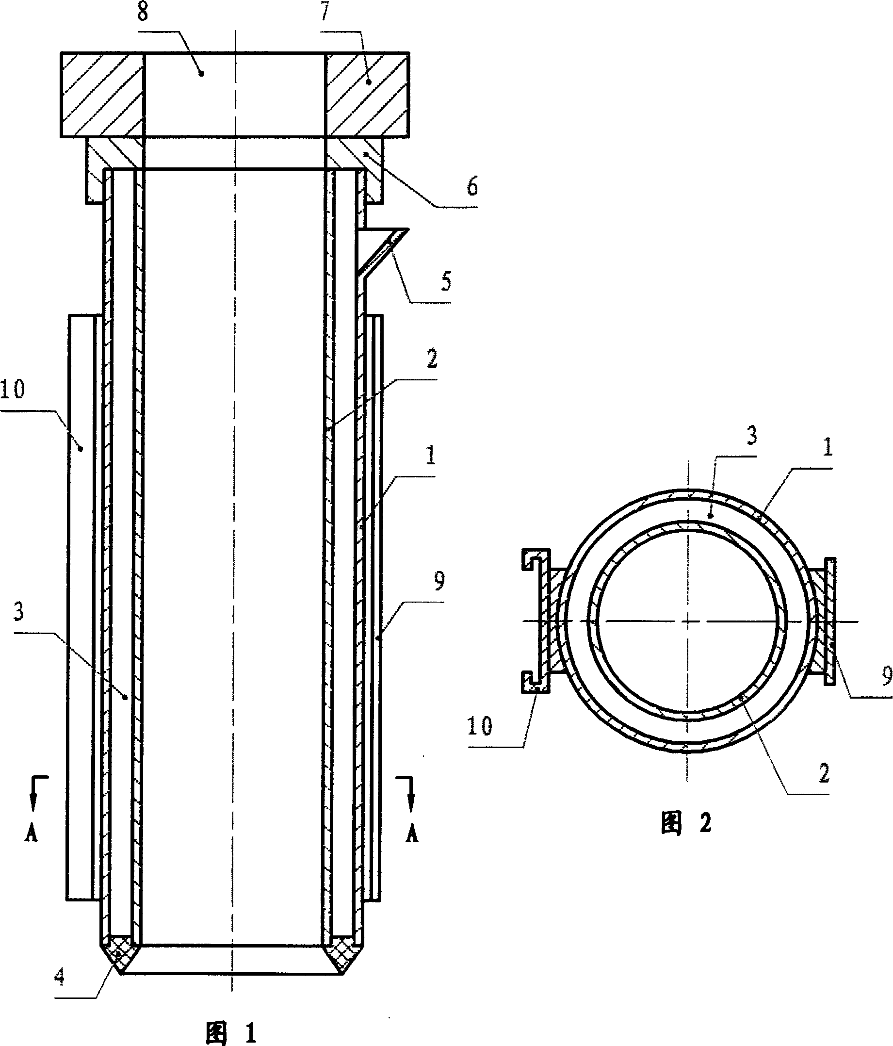 Continuous underground wall constructing method with linked tubular pile and its special linked tubular pile hole former