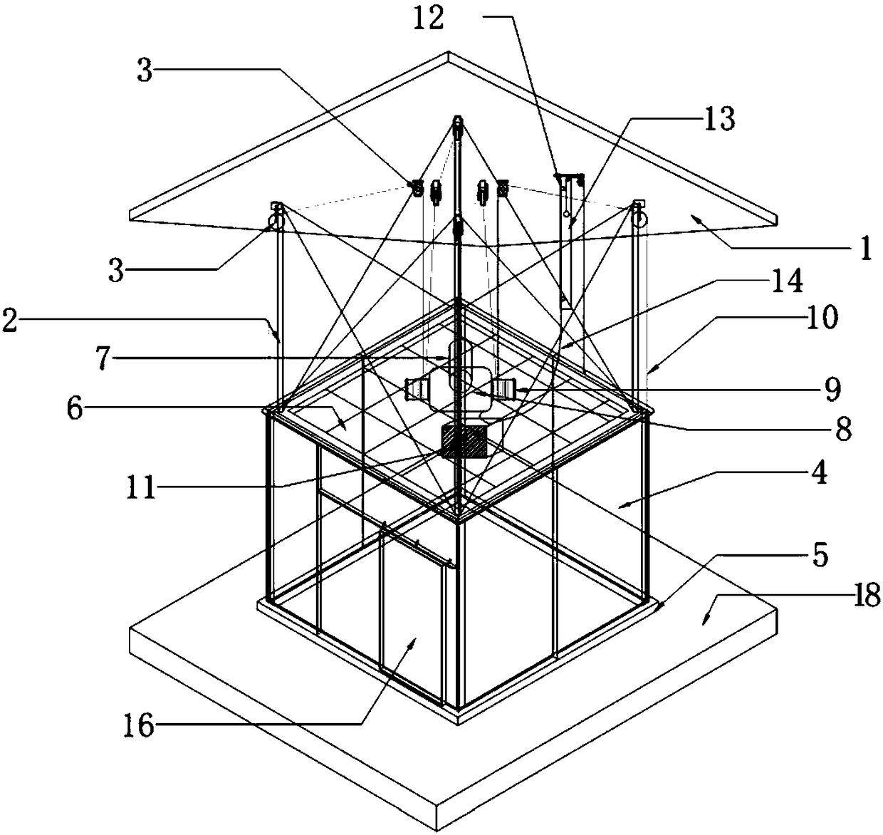 Automatic glass house and mounted building