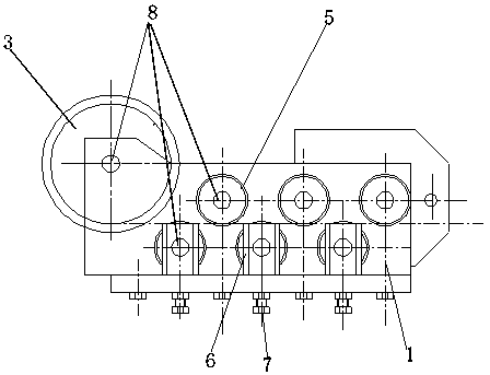 Combined type straightening deformer for wire drawing of rare earth steel strands