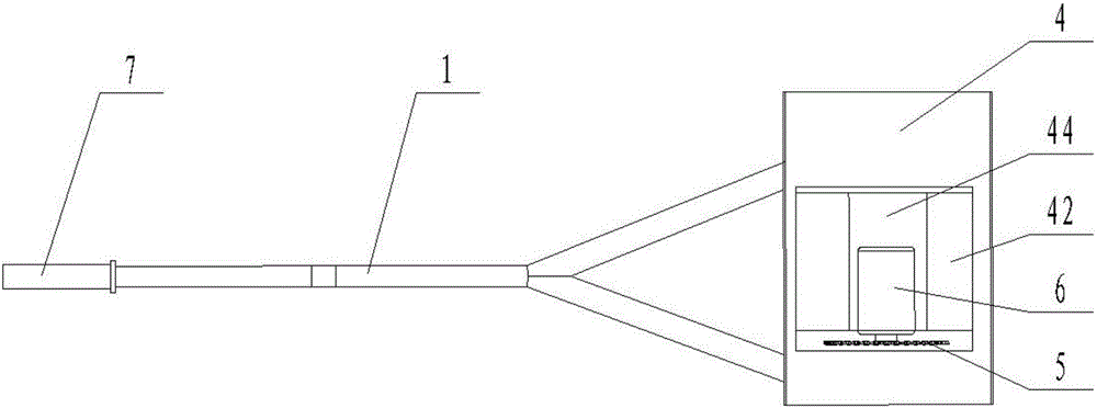 Portable tree barrier clearing device used for power transmission line