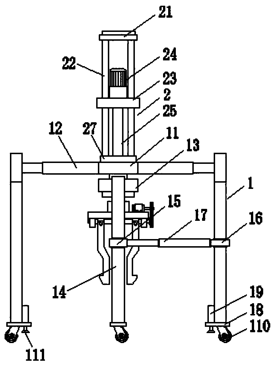 Well lid seat changing device for drainage facility