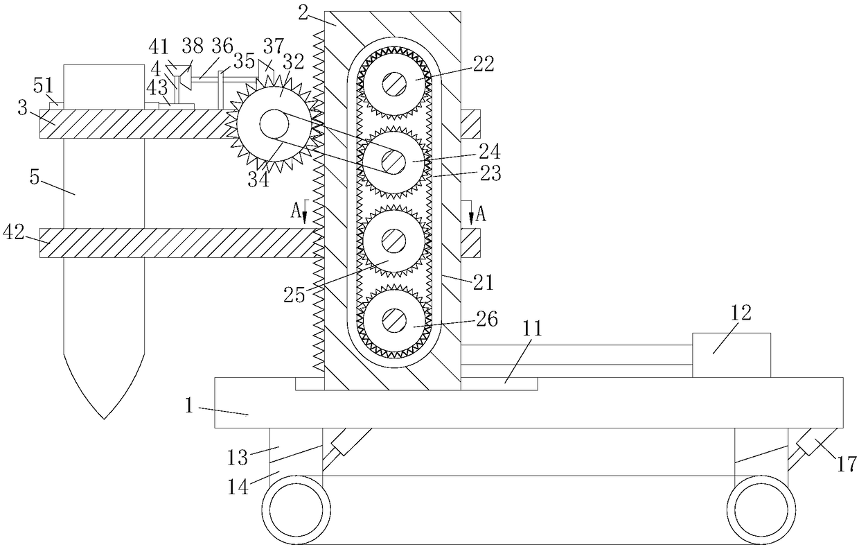 Pile driver for architectural engineering