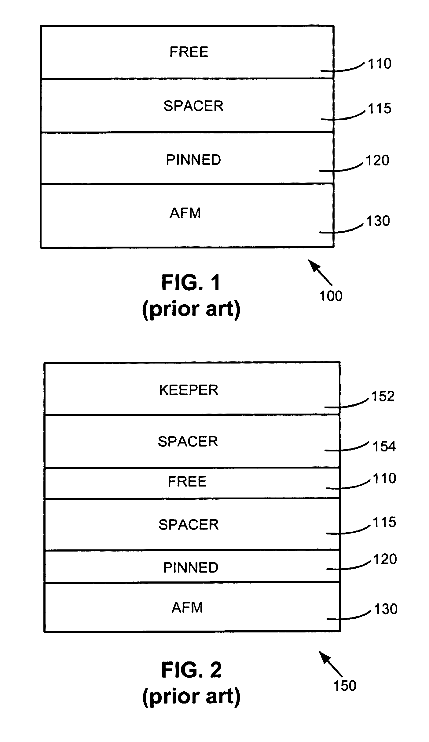 Sensor with in-stack bias structure providing enhanced magnetostatic stabilization