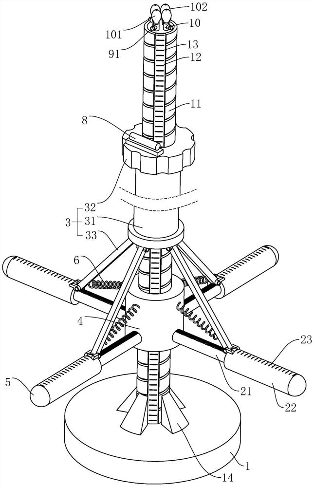 Large-scale container circular cylinder molding inner wall dimension form and position combination measuring device