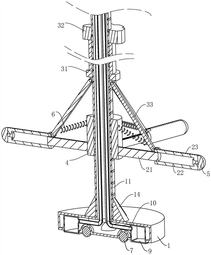 Large-scale container circular cylinder molding inner wall dimension form and position combination measuring device