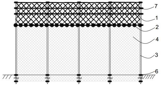 A double-column flexible shallow sea aquaculture seine