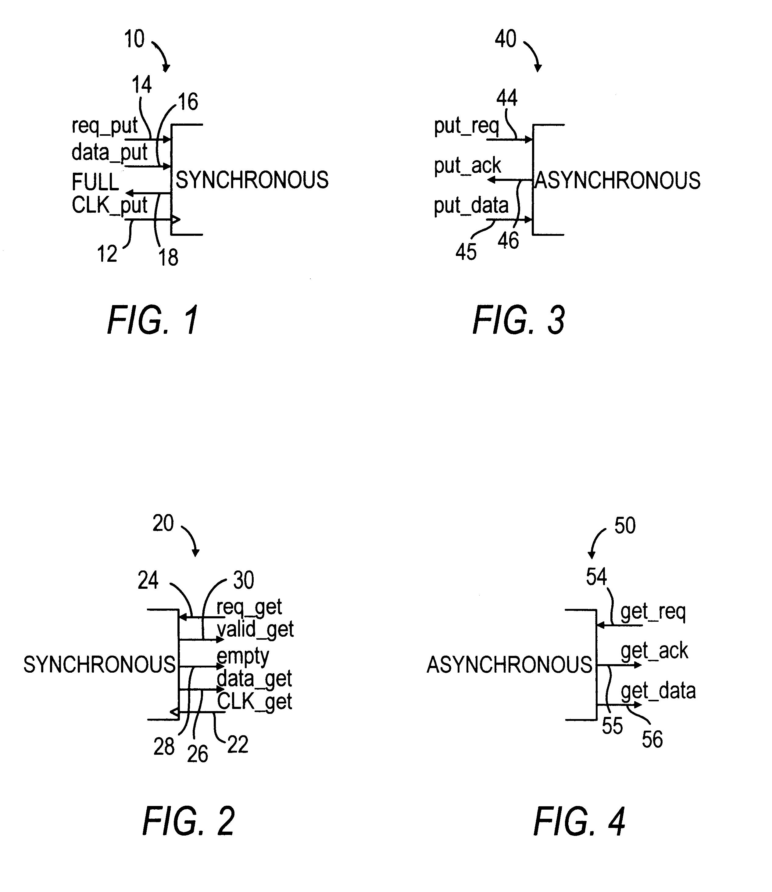 Low latency FIFO circuits for mixed asynchronous and synchronous systems