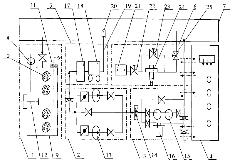 Turbine oil pipeline pure water cleaning system