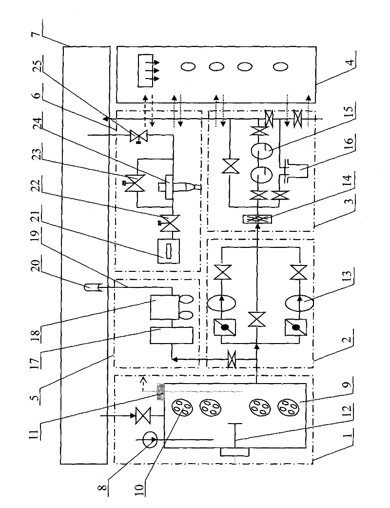 Turbine oil pipeline pure water cleaning system