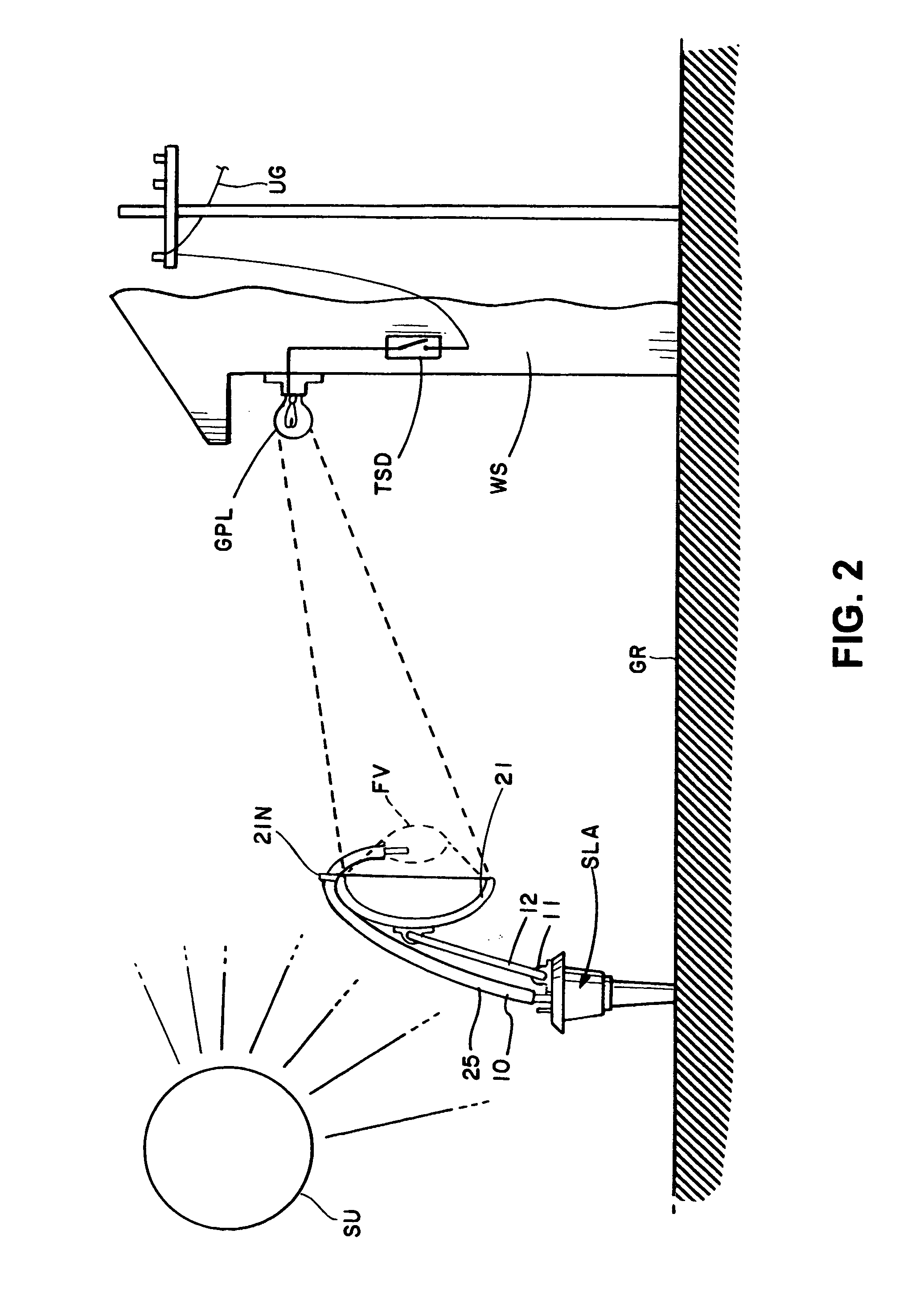 Method and apparatus for coordinating solar lighting with grid powered lightin