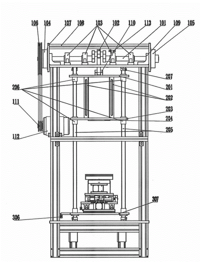 Puncturing and compacting device for carbon fiber three-dimensional fabric forming