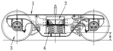 A low-floor rail flat car, bogie and welding method