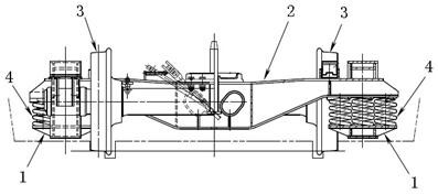 A low-floor rail flat car, bogie and welding method