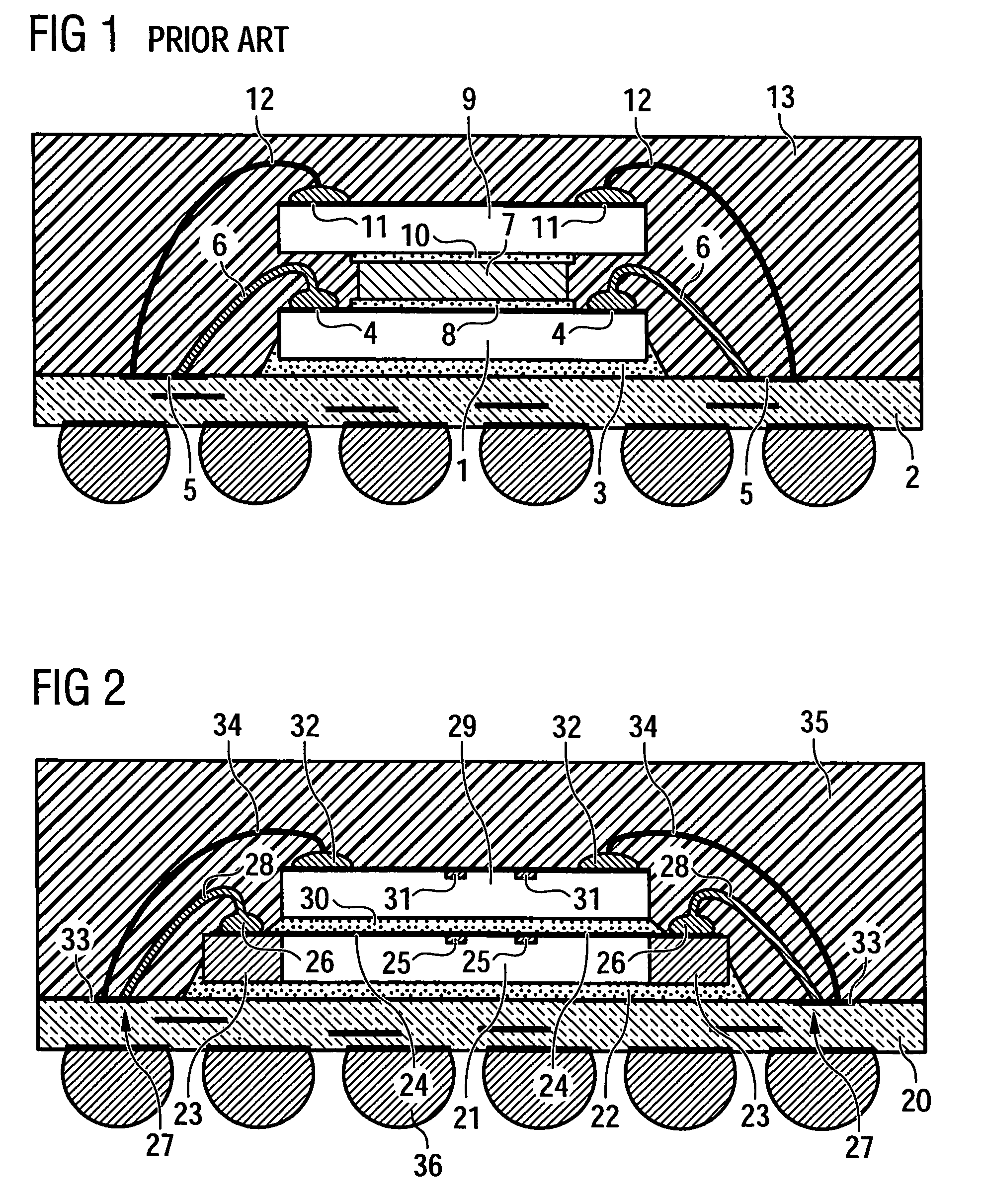 Stacked die package