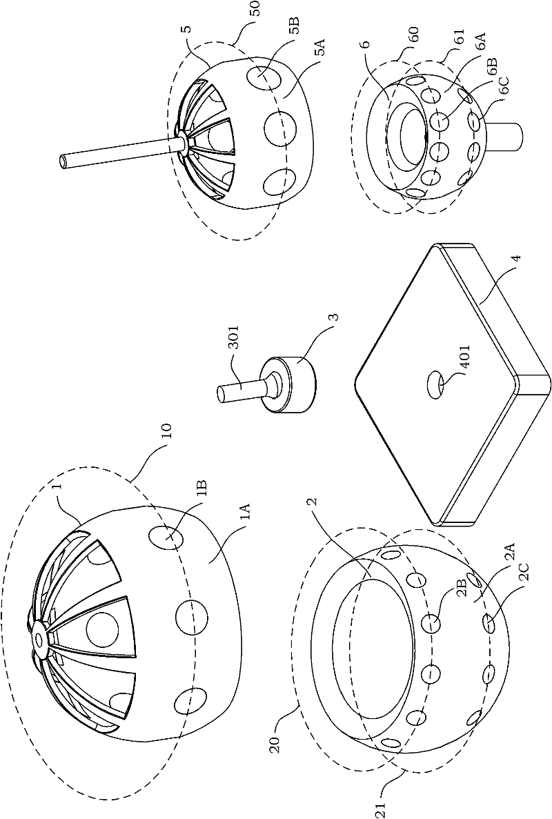 Ball type motor with three-dimensional topology magnetic pole distribution structure