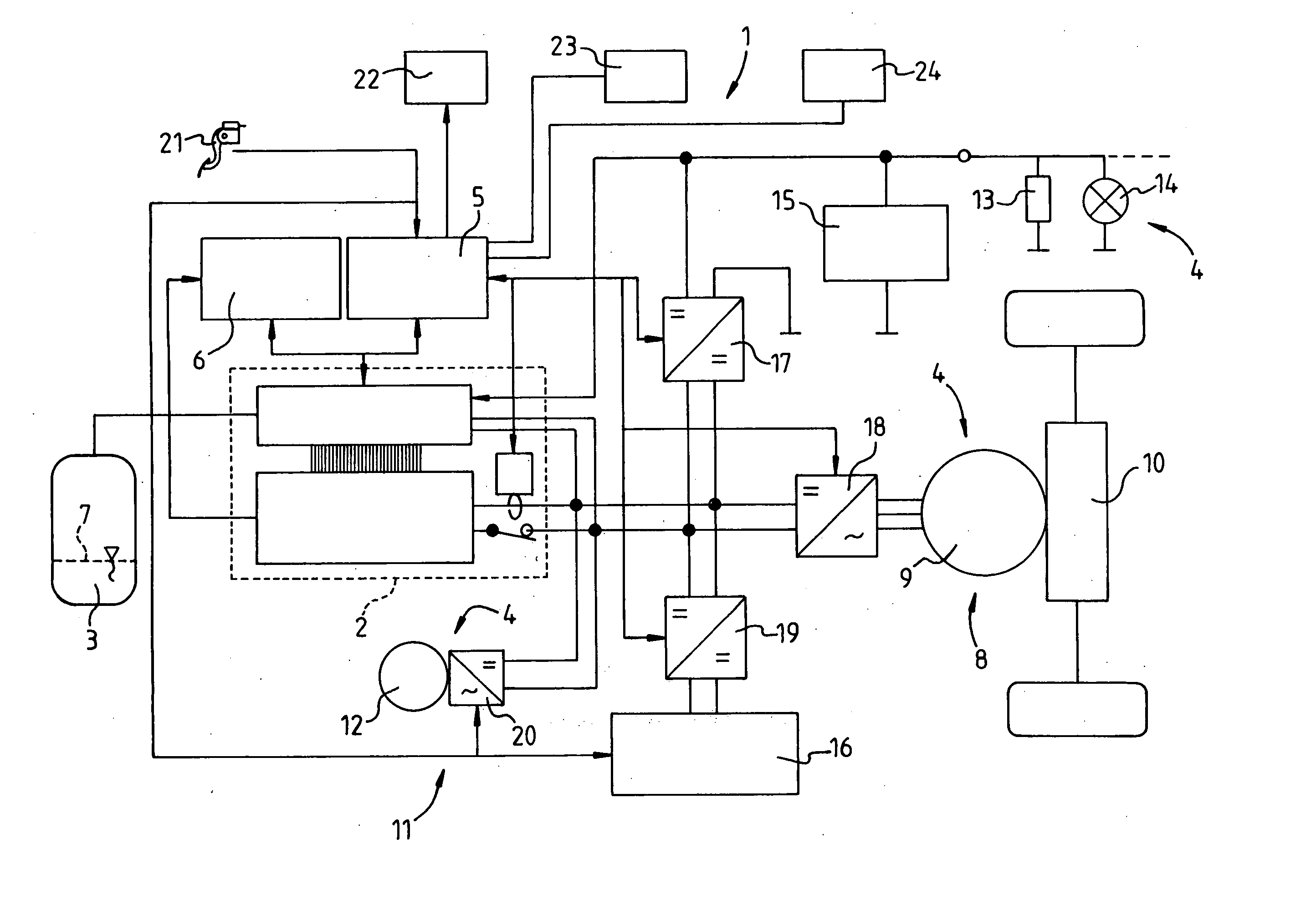 Fuel cell system with consumption-optimizing unit