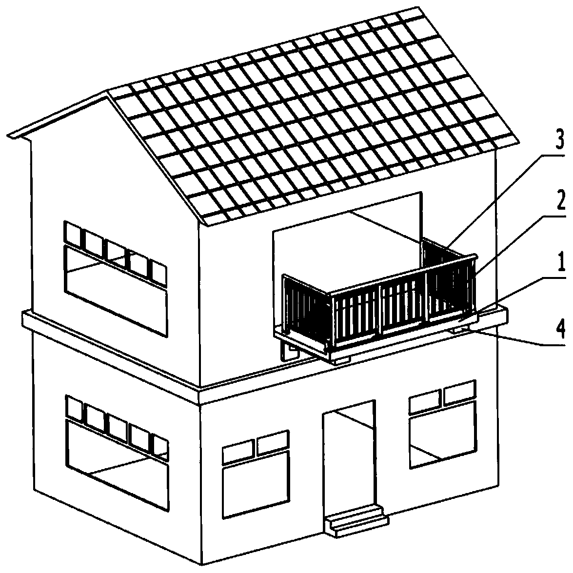 Mobile home with balcony