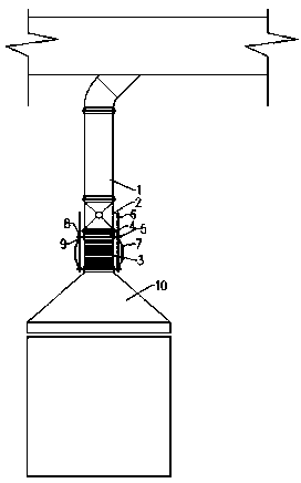 Rubber vulcanization waste gas collecting device