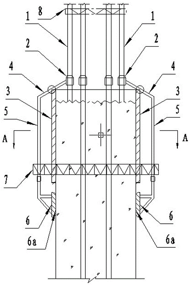 Device capable of rapidly hoisting large-section sliding form