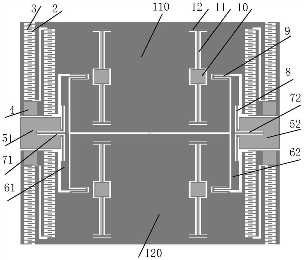 Anti-overload MEMS movable structure with strain self-counteracting function