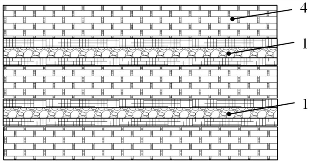 High-permeability intercalation toughening material and preparation method thereof